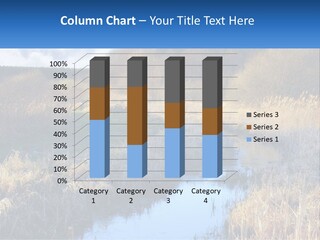 A River Running Through A Lush Green Field PowerPoint Template