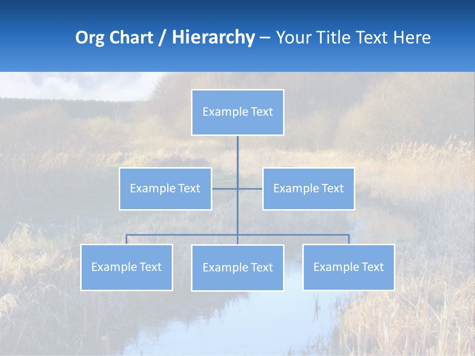 A River Running Through A Lush Green Field PowerPoint Template