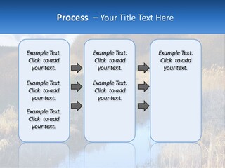 A River Running Through A Lush Green Field PowerPoint Template