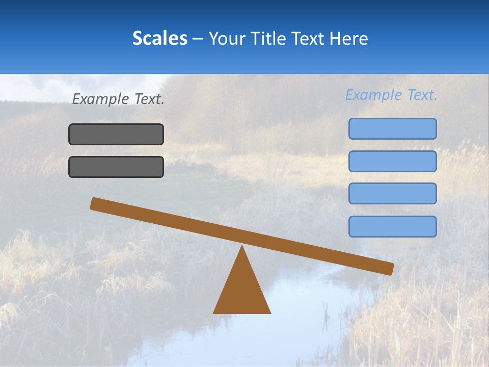 A River Running Through A Lush Green Field PowerPoint Template