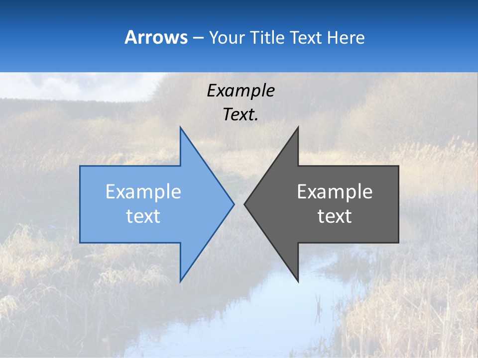 A River Running Through A Lush Green Field PowerPoint Template