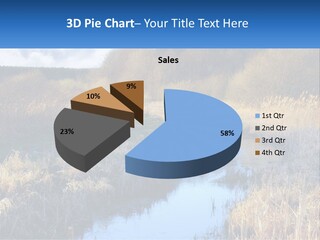 A River Running Through A Lush Green Field PowerPoint Template