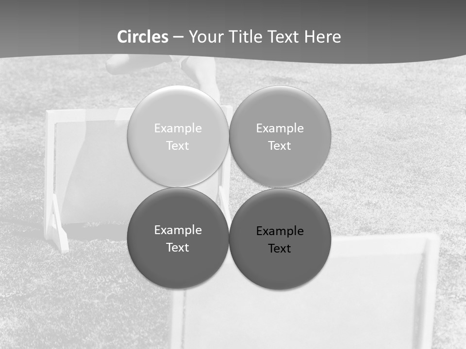 A Child Jumping Over A Chair In A Field PowerPoint Template