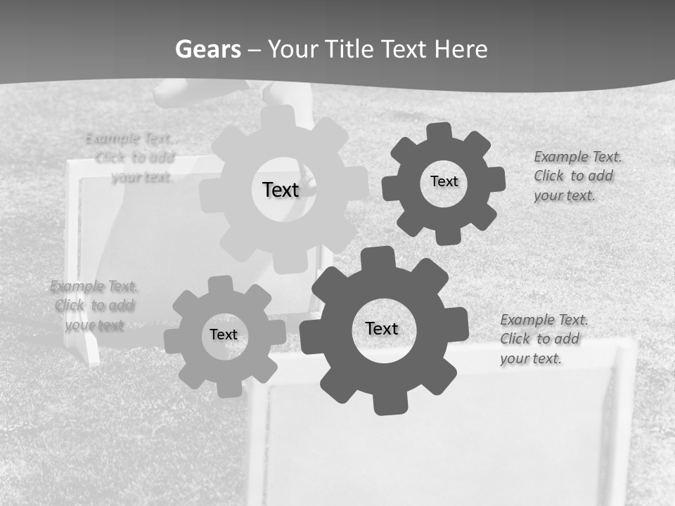 A Child Jumping Over A Chair In A Field PowerPoint Template