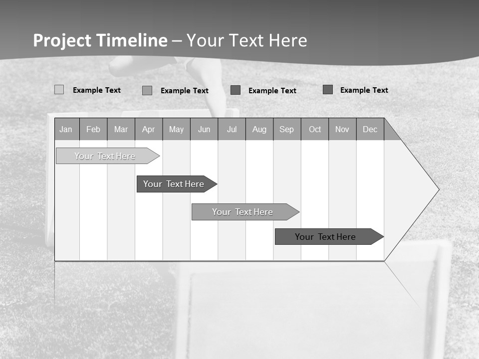 A Child Jumping Over A Chair In A Field PowerPoint Template