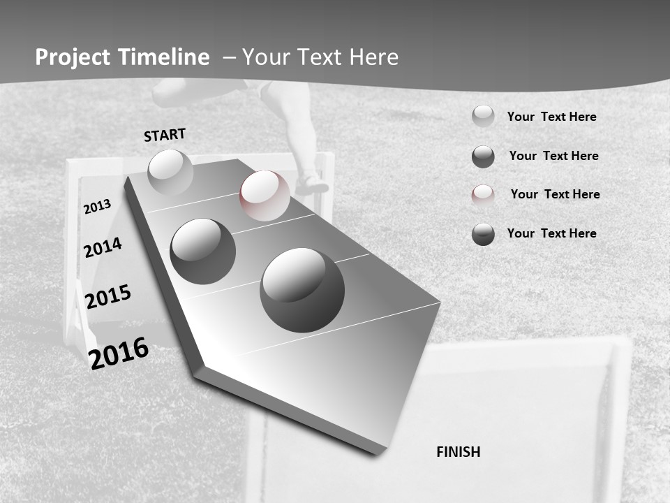 A Child Jumping Over A Chair In A Field PowerPoint Template
