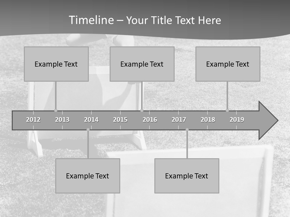 A Child Jumping Over A Chair In A Field PowerPoint Template