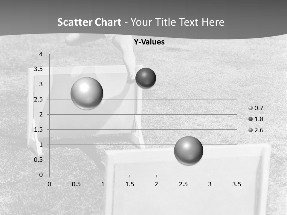 A Child Jumping Over A Chair In A Field PowerPoint Template
