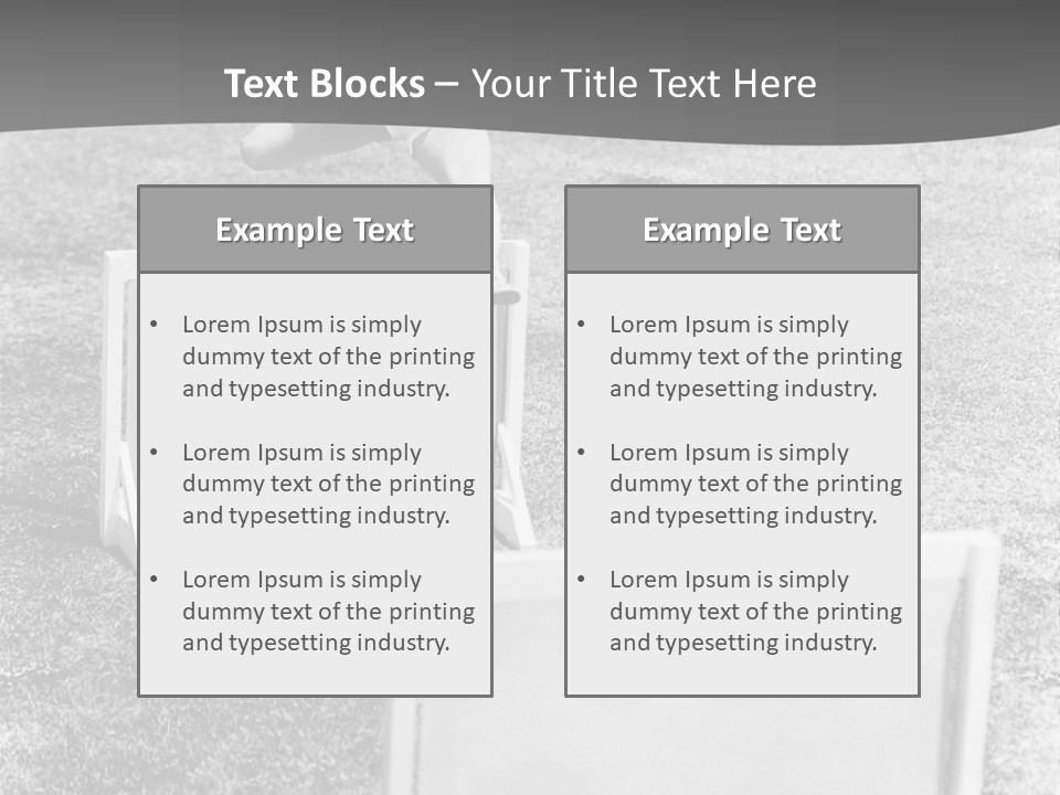 A Child Jumping Over A Chair In A Field PowerPoint Template