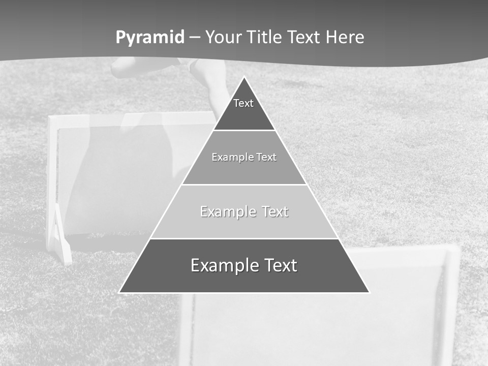 A Child Jumping Over A Chair In A Field PowerPoint Template