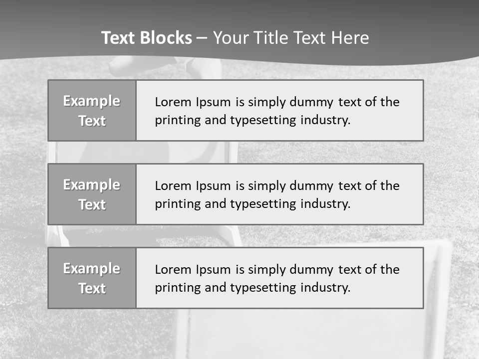 A Child Jumping Over A Chair In A Field PowerPoint Template