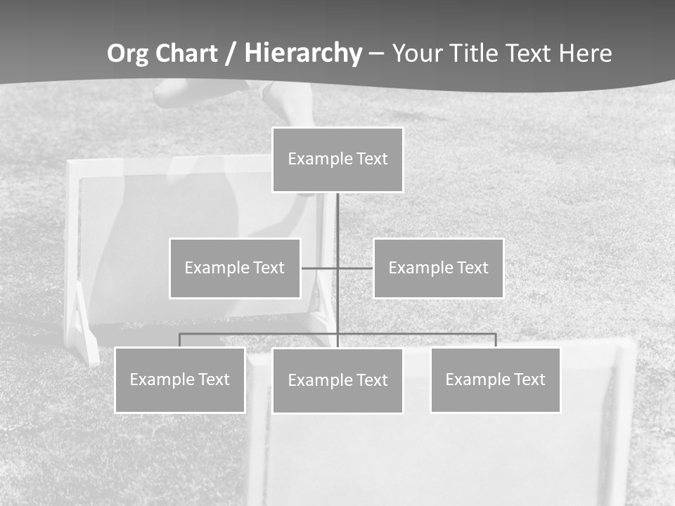 A Child Jumping Over A Chair In A Field PowerPoint Template