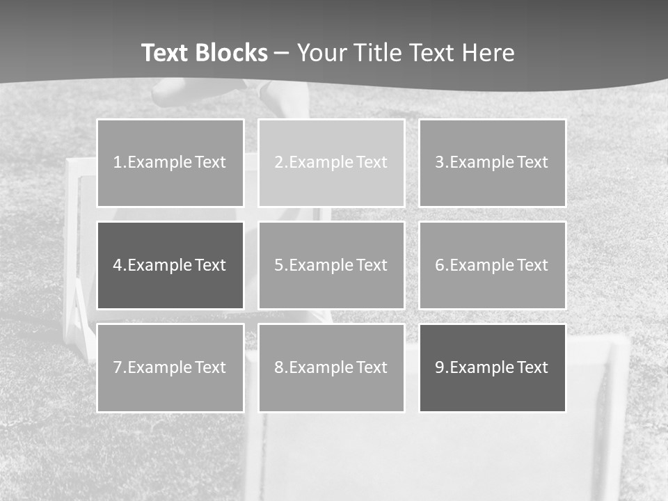 A Child Jumping Over A Chair In A Field PowerPoint Template