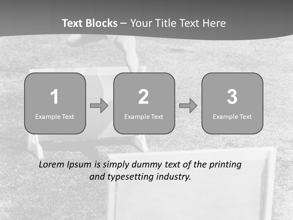 A Child Jumping Over A Chair In A Field PowerPoint Template