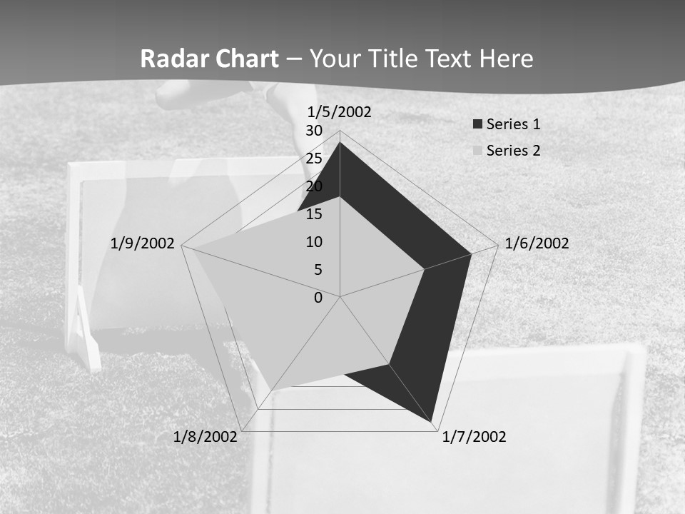 A Child Jumping Over A Chair In A Field PowerPoint Template