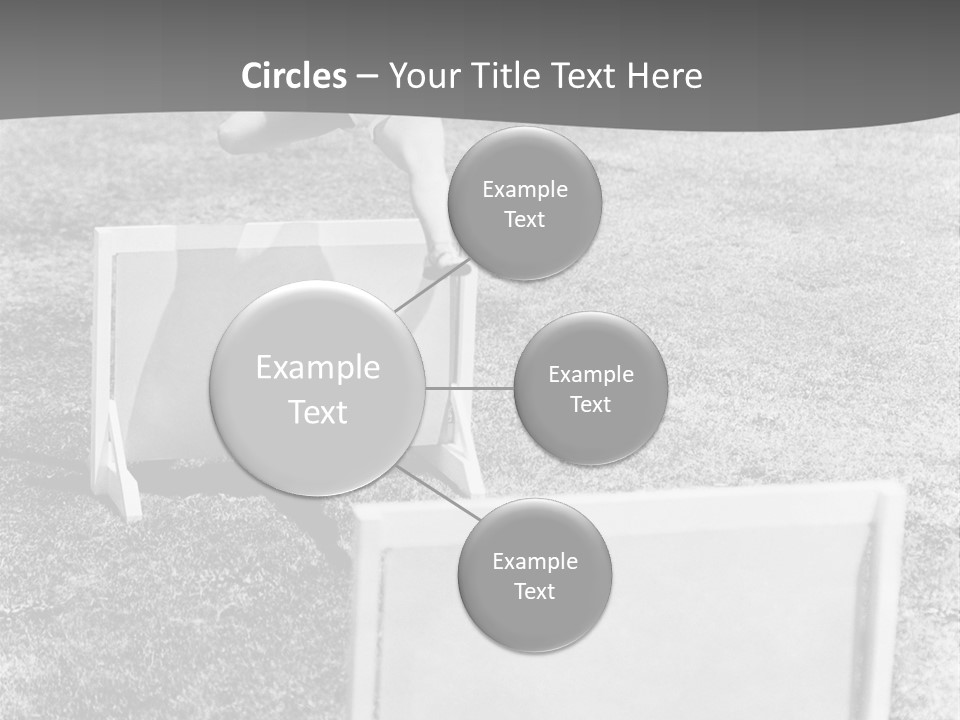 A Child Jumping Over A Chair In A Field PowerPoint Template