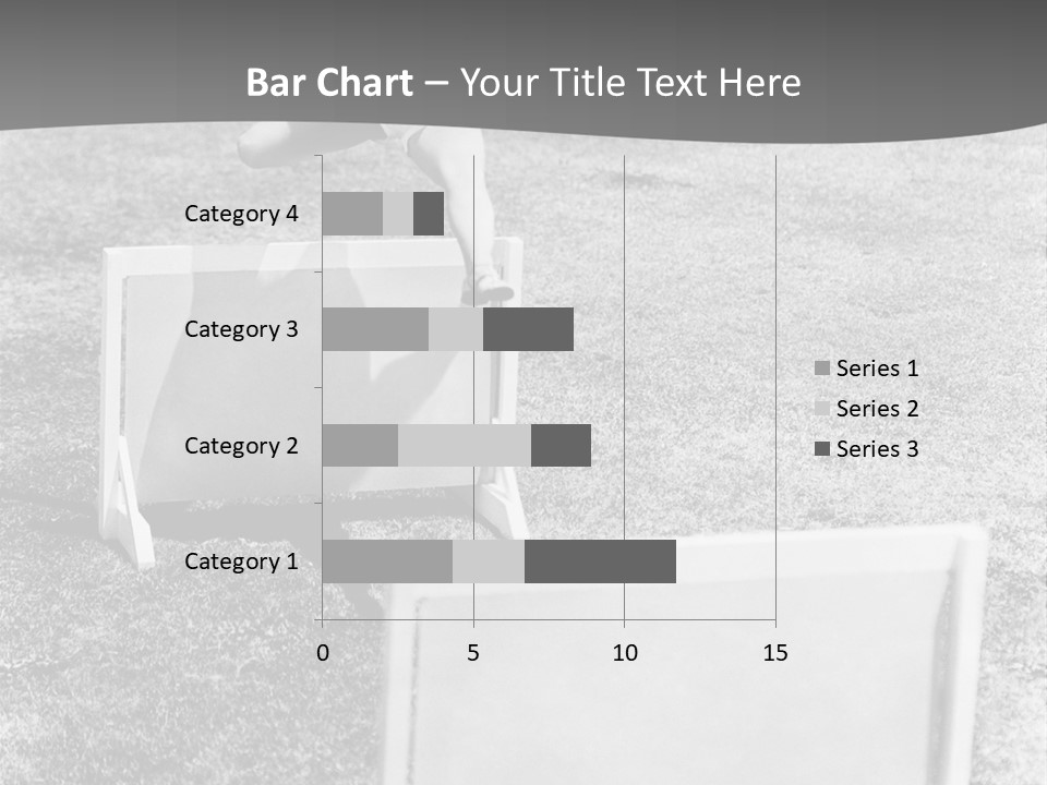 A Child Jumping Over A Chair In A Field PowerPoint Template
