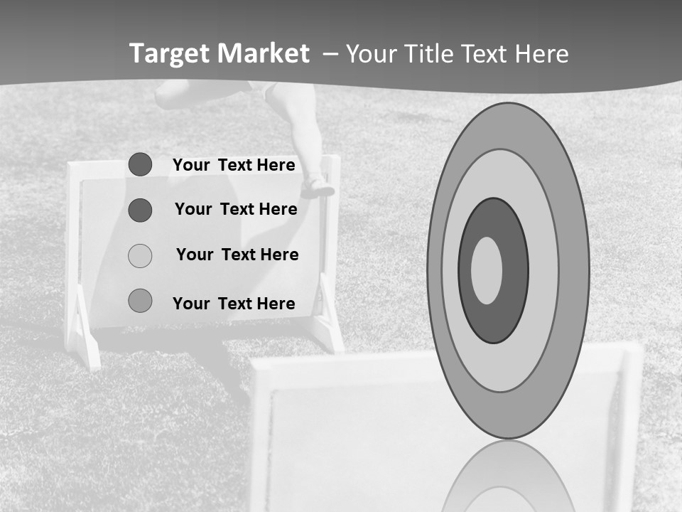 A Child Jumping Over A Chair In A Field PowerPoint Template