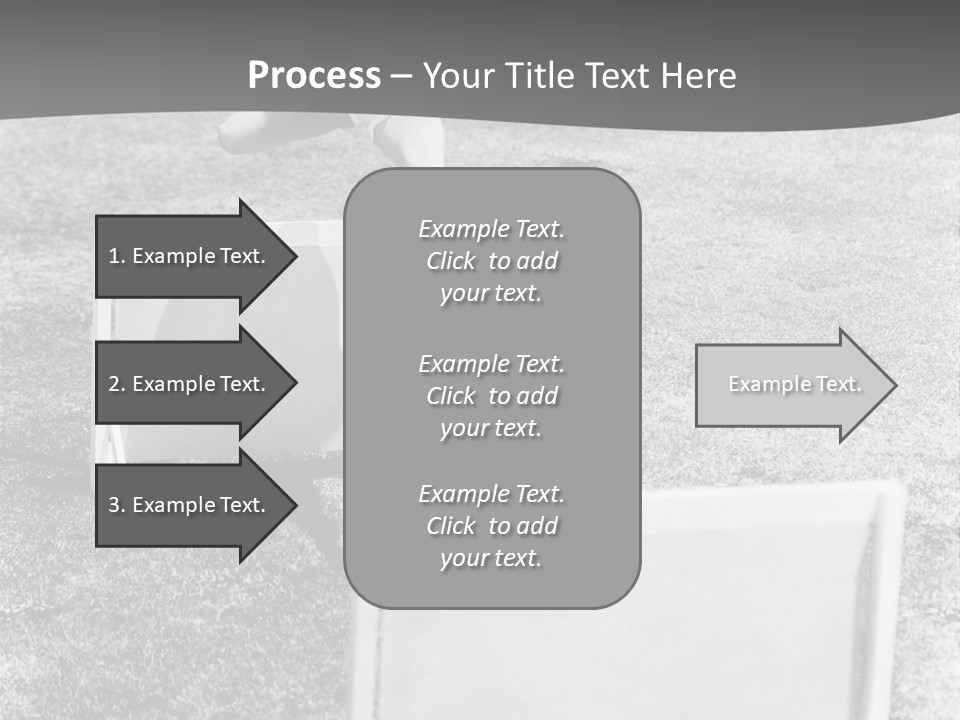 A Child Jumping Over A Chair In A Field PowerPoint Template