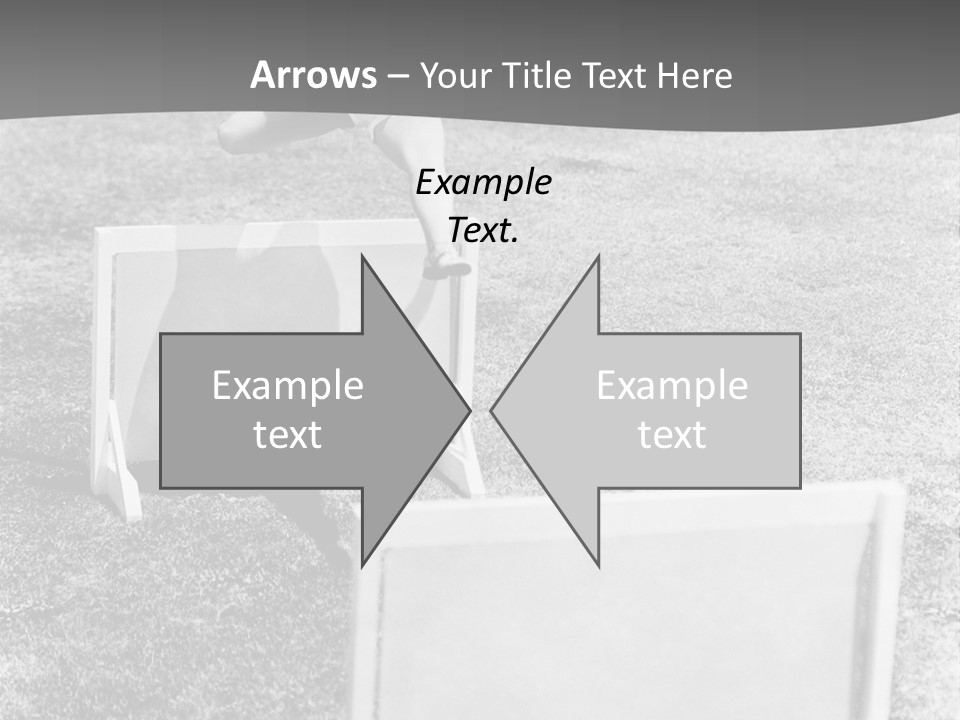 A Child Jumping Over A Chair In A Field PowerPoint Template