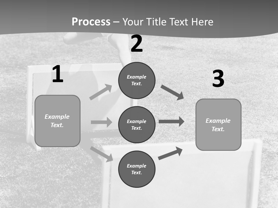 A Child Jumping Over A Chair In A Field PowerPoint Template
