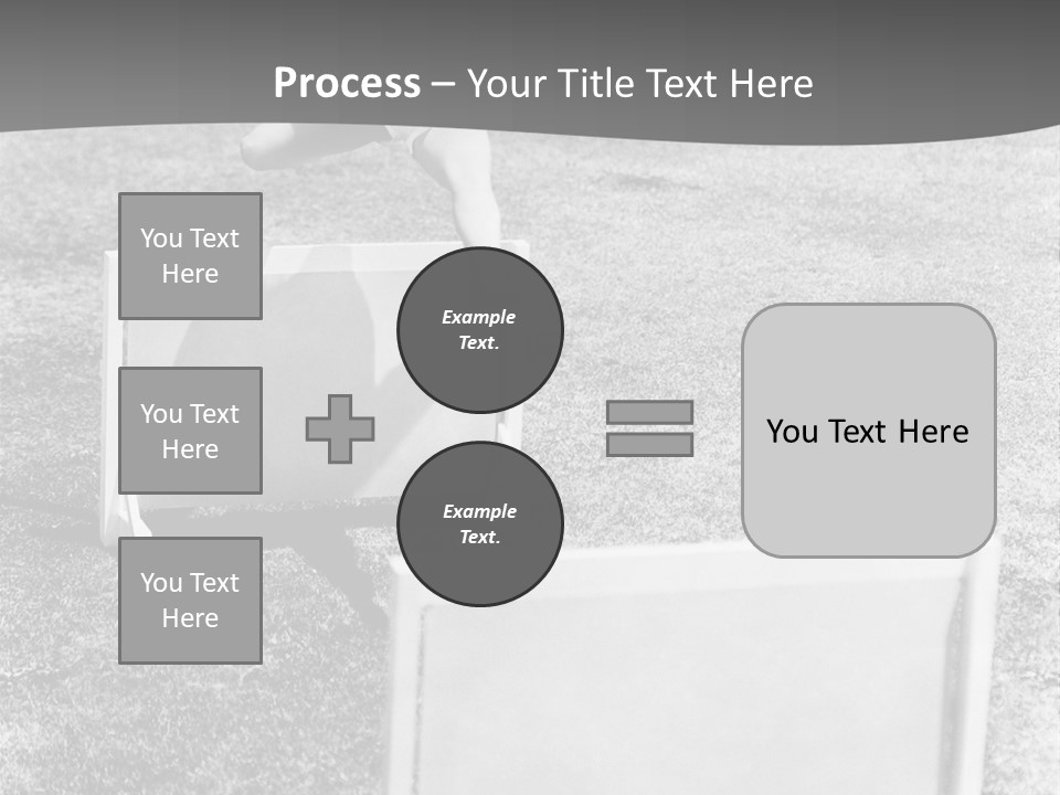 A Child Jumping Over A Chair In A Field PowerPoint Template