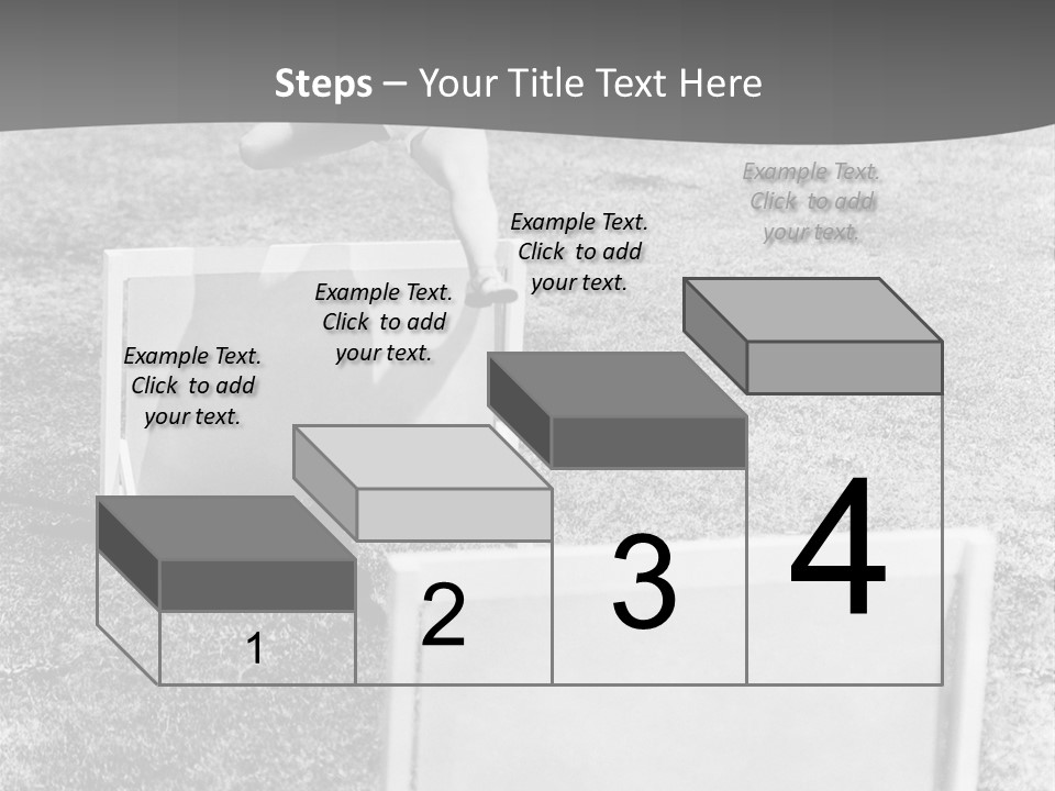 A Child Jumping Over A Chair In A Field PowerPoint Template