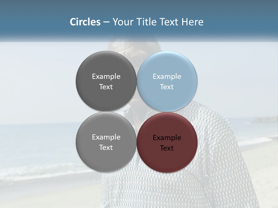 A Man Standing On A Beach With The Ocean In The Background PowerPoint Template