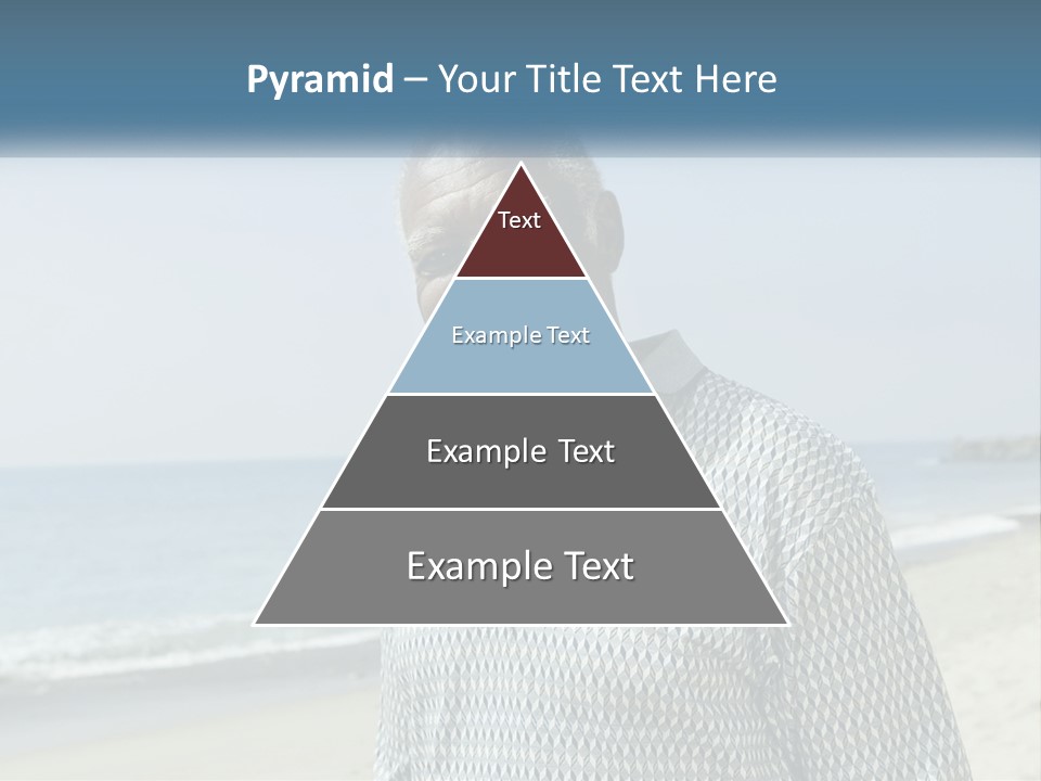 A Man Standing On A Beach With The Ocean In The Background PowerPoint Template