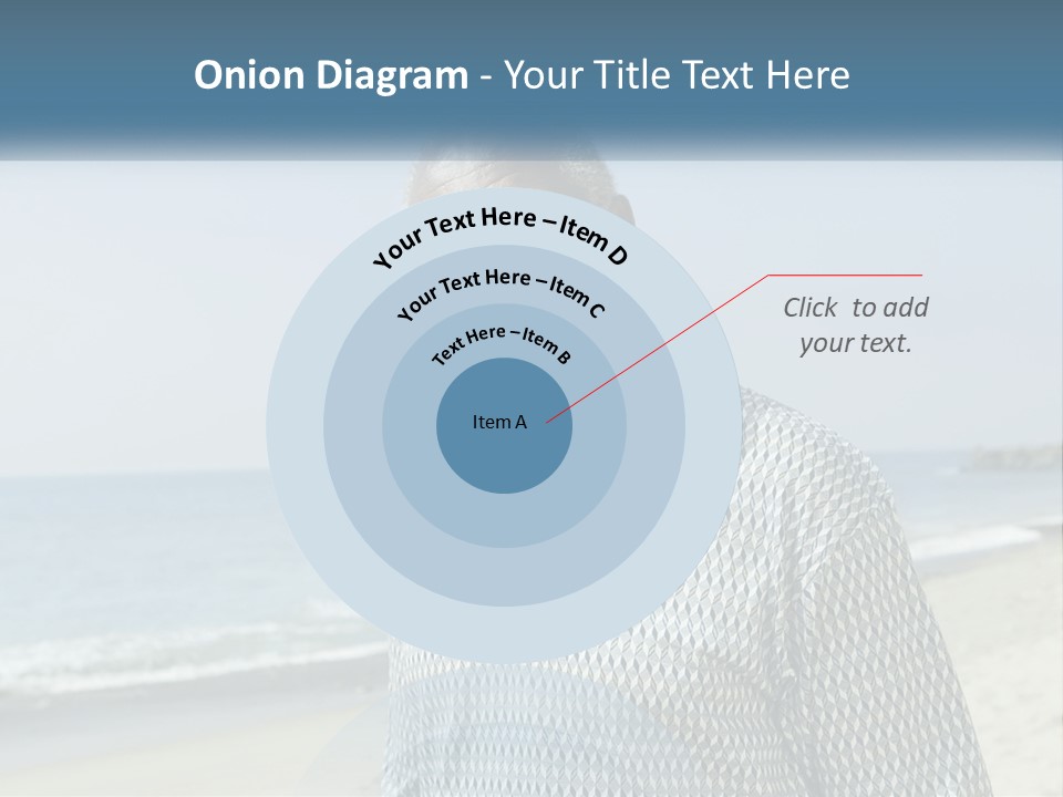 A Man Standing On A Beach With The Ocean In The Background PowerPoint Template