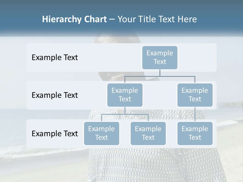 A Man Standing On A Beach With The Ocean In The Background PowerPoint Template
