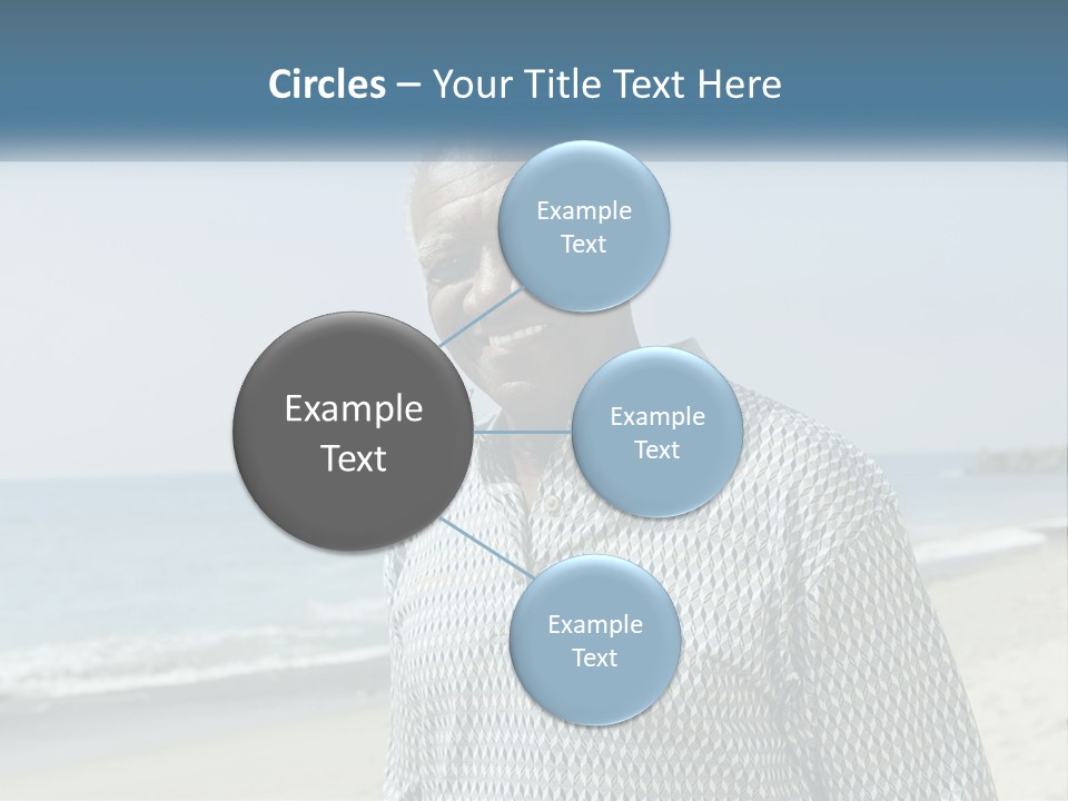 A Man Standing On A Beach With The Ocean In The Background PowerPoint Template