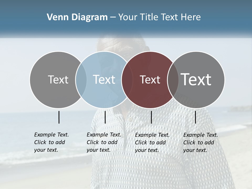 A Man Standing On A Beach With The Ocean In The Background PowerPoint Template