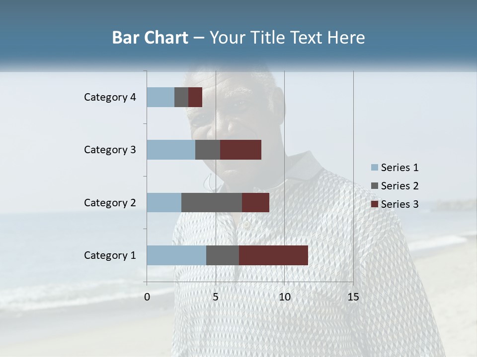 A Man Standing On A Beach With The Ocean In The Background PowerPoint Template