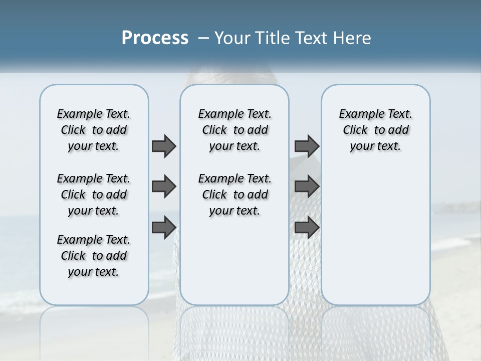 A Man Standing On A Beach With The Ocean In The Background PowerPoint Template
