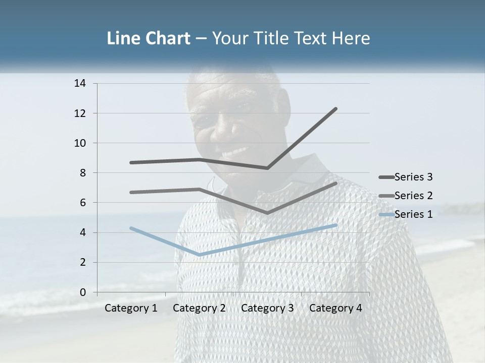 A Man Standing On A Beach With The Ocean In The Background PowerPoint Template
