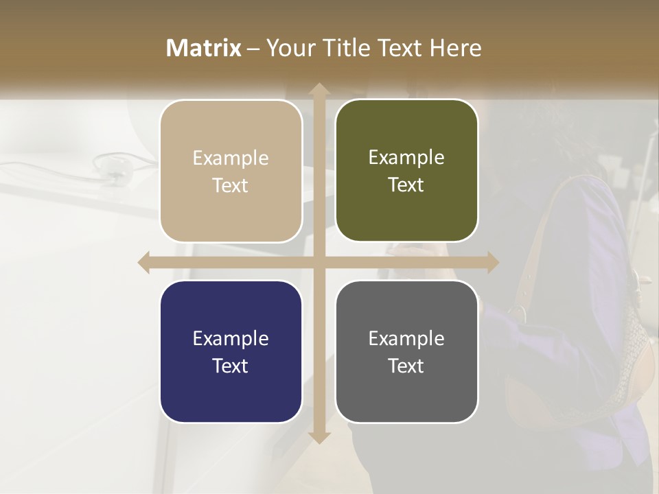 A Woman Is Looking At A Piece Of Furniture PowerPoint Template