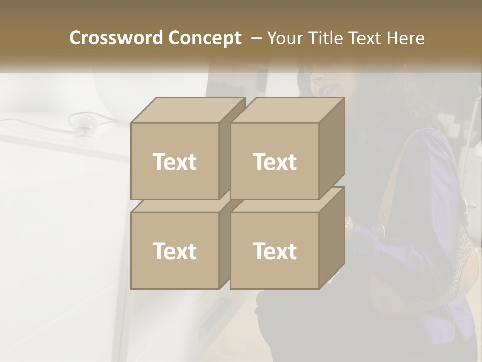 A Woman Is Looking At A Piece Of Furniture PowerPoint Template