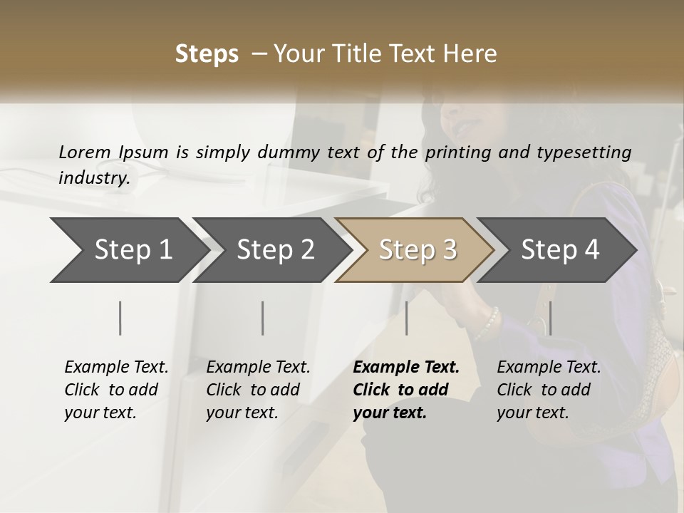 A Woman Is Looking At A Piece Of Furniture PowerPoint Template