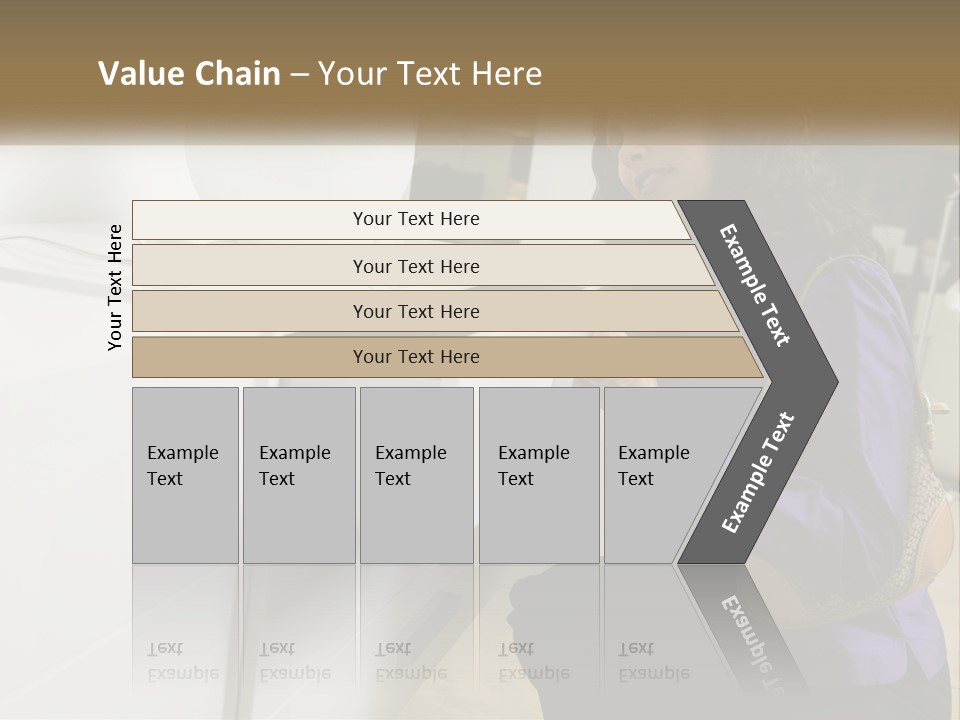 A Woman Is Looking At A Piece Of Furniture PowerPoint Template