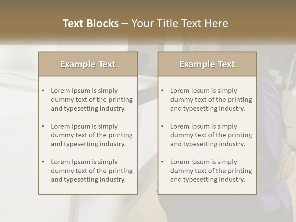 A Woman Is Looking At A Piece Of Furniture PowerPoint Template