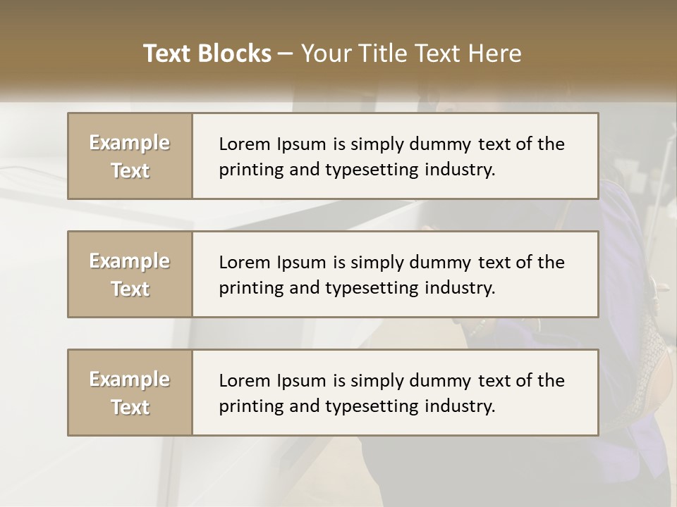 A Woman Is Looking At A Piece Of Furniture PowerPoint Template