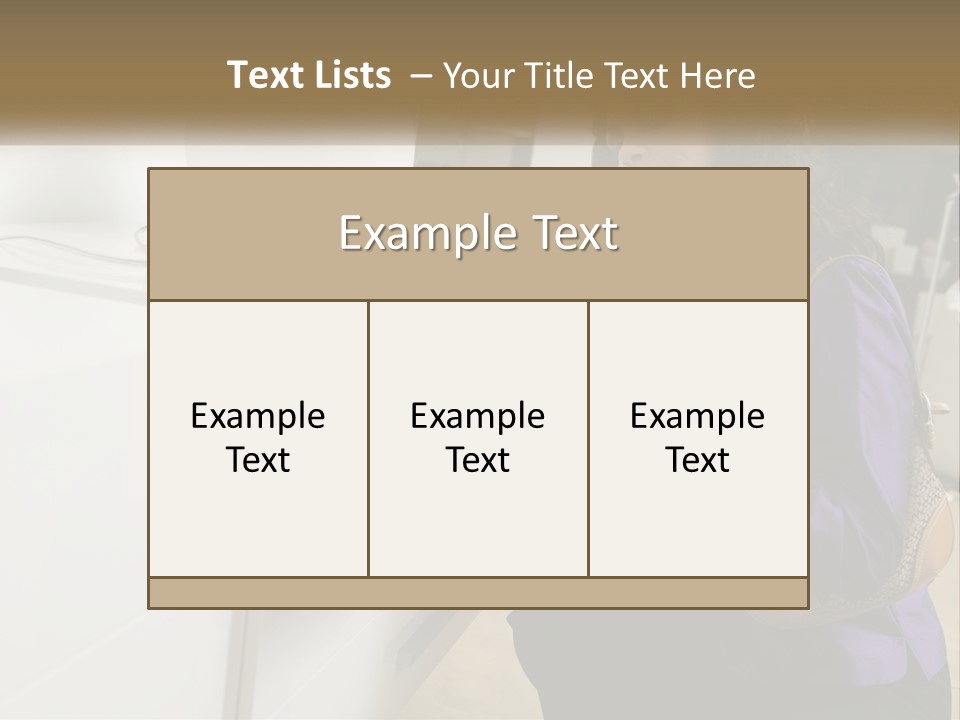 A Woman Is Looking At A Piece Of Furniture PowerPoint Template