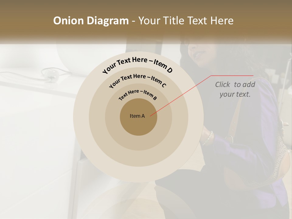 A Woman Is Looking At A Piece Of Furniture PowerPoint Template