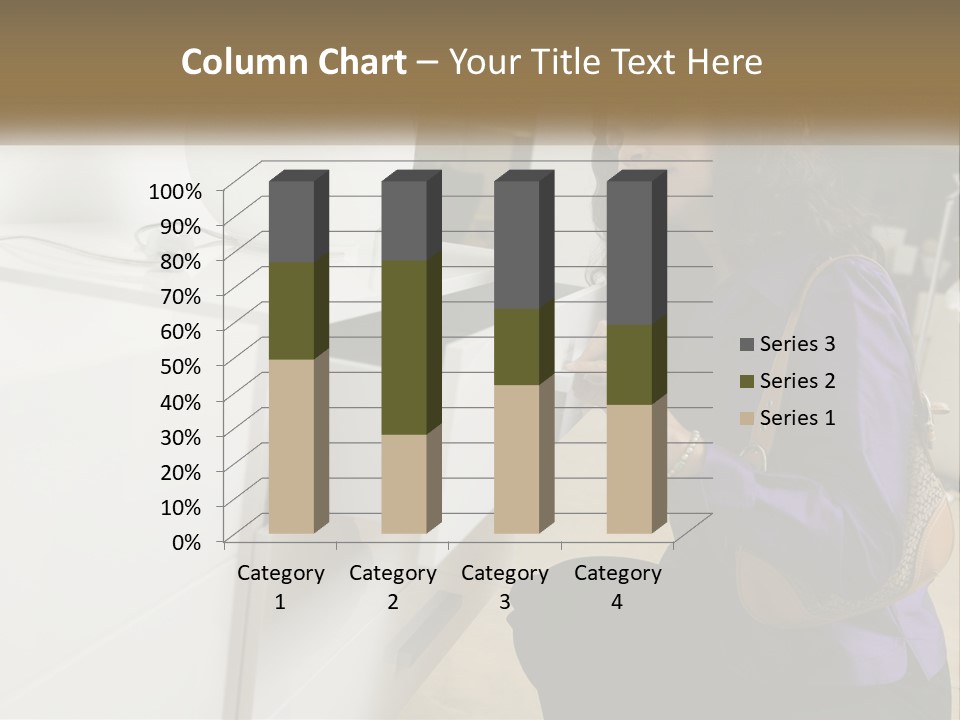 A Woman Is Looking At A Piece Of Furniture PowerPoint Template