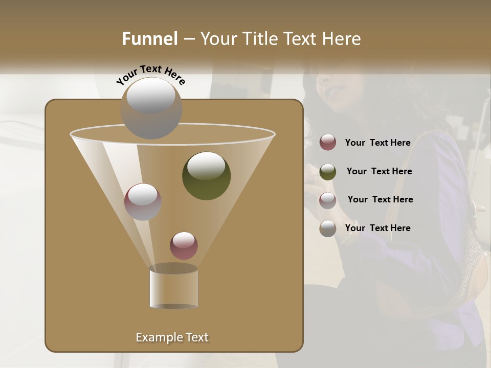 A Woman Is Looking At A Piece Of Furniture PowerPoint Template