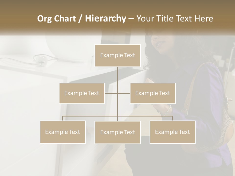 A Woman Is Looking At A Piece Of Furniture PowerPoint Template