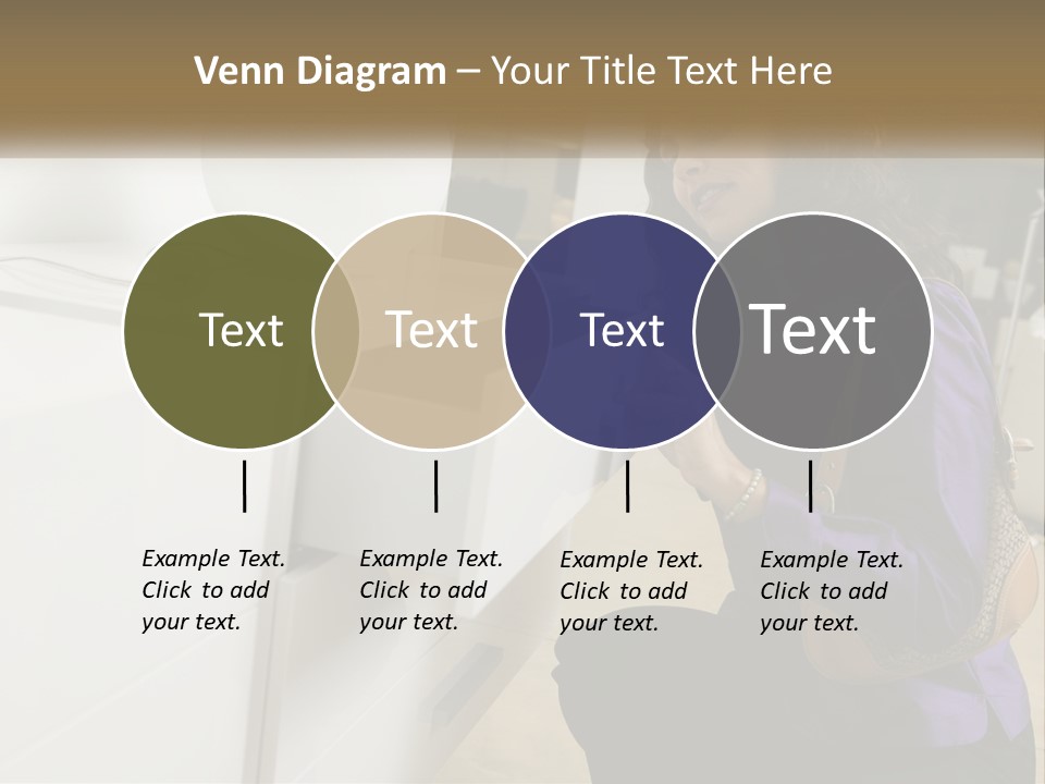 A Woman Is Looking At A Piece Of Furniture PowerPoint Template