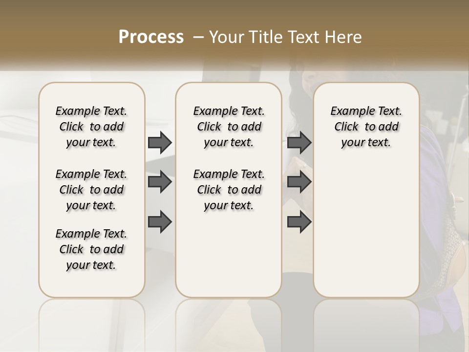 A Woman Is Looking At A Piece Of Furniture PowerPoint Template