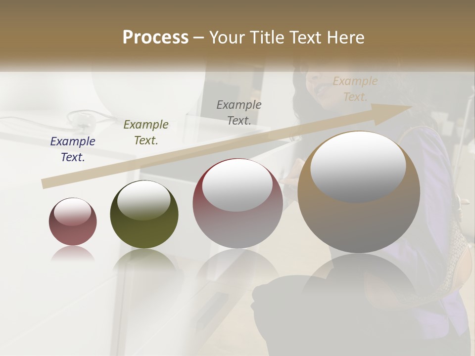 A Woman Is Looking At A Piece Of Furniture PowerPoint Template